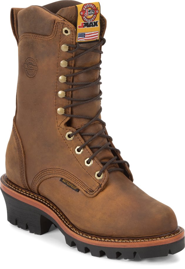 Justin Original Work Boots Casement Aged Bark Waterproof in Aged